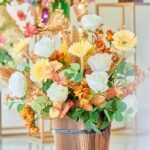 M Wooden Vase Gerbera