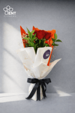5 Red Rose and very Beautiful wrapping and ribbon.